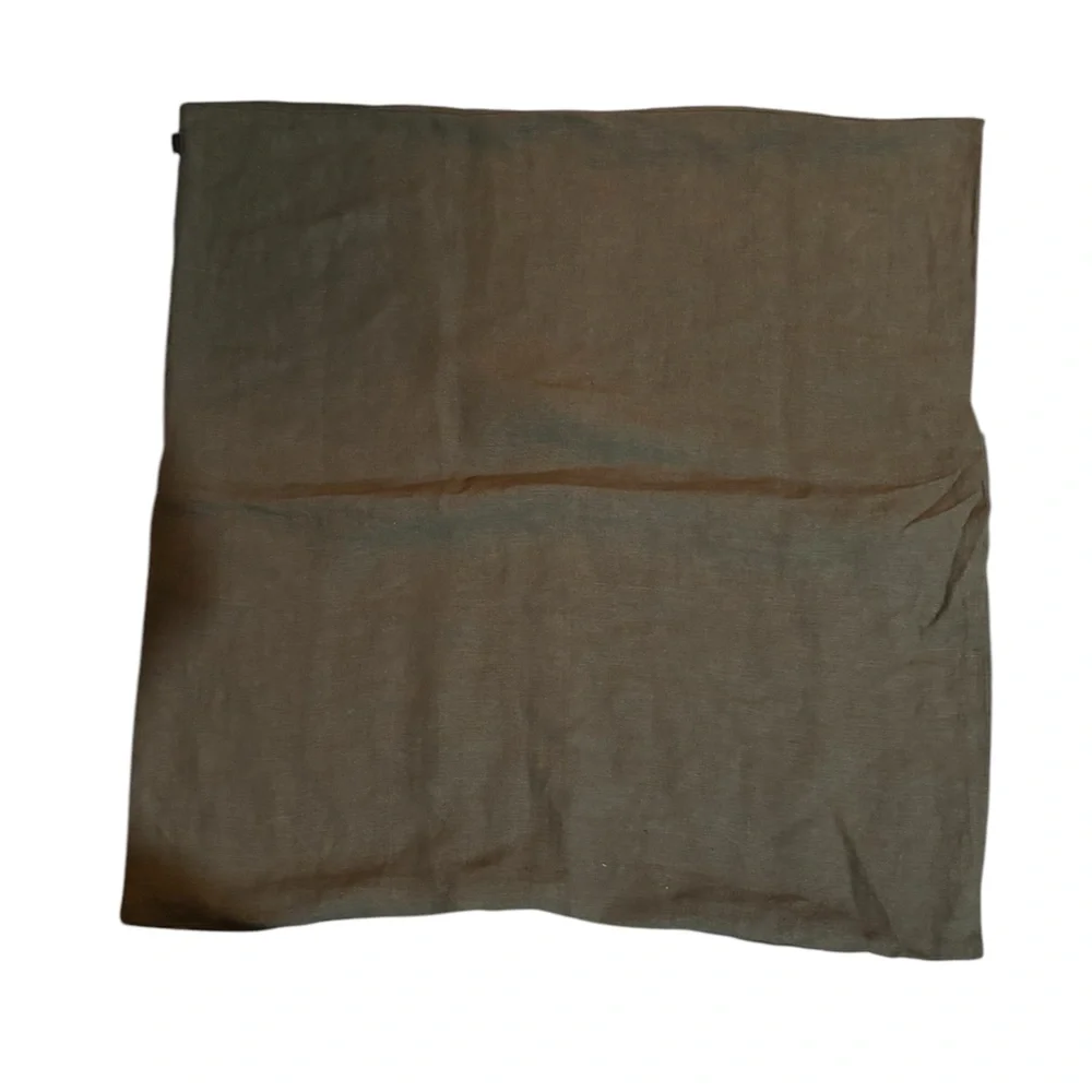 New HAOMY HARMONY wash linen cotton pillow sham green 31” Natural European Flax